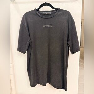 Maniere De Voir Charcoal Oversized Graphic Tee